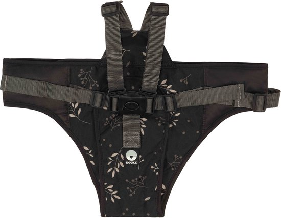 Dooky Travel chair - Meeneem Reis Kinderstoel - Black Leaves - 6-36 maanden - 5-punts harnasgordel - Compact opvouwbaar