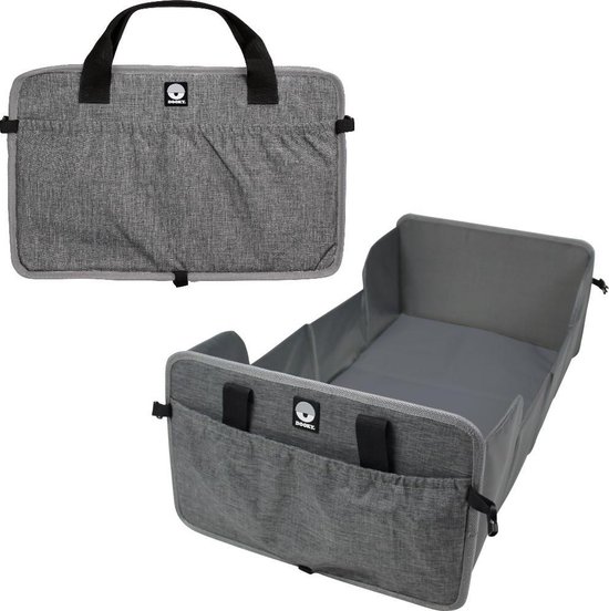 Dooky Traveller - Reisbed - Opvouwbaar - 0-6 maanden - Grijs Melange van Dooky