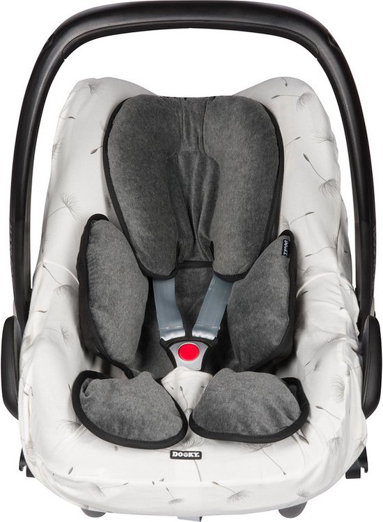 Dooky - Verklein kussen - Baby 0-1 jaar - Grijs - Voor autostoel, buggy, wandelwagen, reiswieg en wipstoel van Dooky