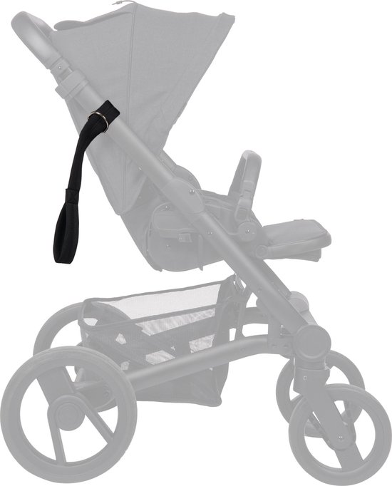 Dooky Walk Along Strap - Mee loop strap voor de kinderwagen of buggy - Zwart van Dooky