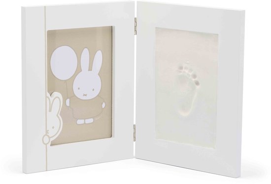 Dooky x Nijntje Double Frame Small - 2D Baby Hand- & Voetafdruk Lijst – Persoonlijk Kraamcadeau