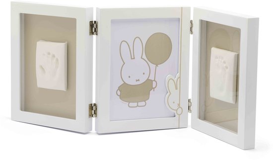 Dooky x Nijntje Triple Frame Large - 2D Baby Hand- & Voetafdruk Lijstje – Persoonlijk Kraamcadeau