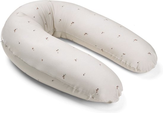 Doomoo Buddy - Voedingskussen - Zwangerschapskussen - Zijslaapkussen met superfijne en extra stille microkorrels - Bio katoen - 180cm - Mushrooms van Doomoo