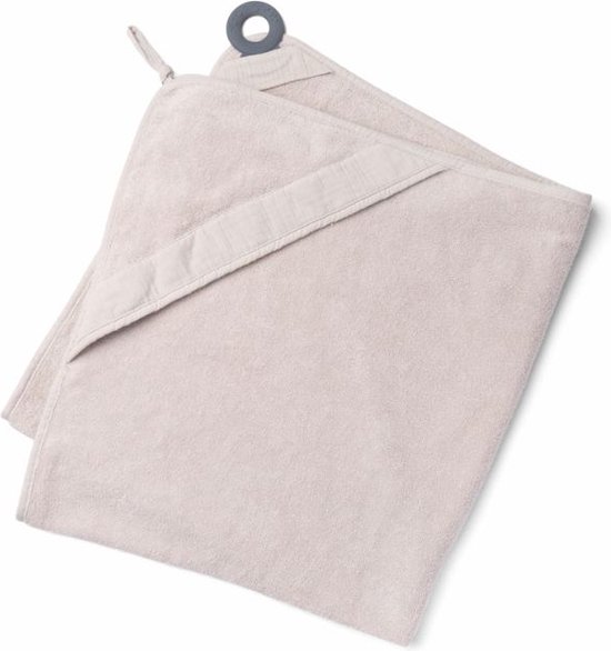 Doomoo - Dry'n Play Almond - Maxi Badcape met bijtrijng - Hou jezelf droog tijdens badtijd - 90X100 cm - bio katoen van Doomoo