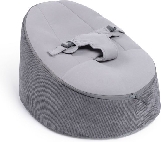 Doomoo Seat'n Grow – De Comfortabele en Evoluerende Zitzak voor Je Baby -Van Geboorte tot 25 kg - Oeko-tex microbeads - Anthracite