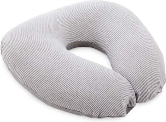 Doomoo Softy - Klein Voedingskussen - Biologisch Katoen - 150cm - Classic Light Grey van Doomoo