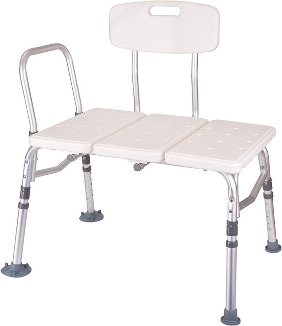 douche kruk met beklede zitting, douchekitje voor senioren met tas, douche Bench Bad stoel, handicap douche zitten, voor volwassenen Witte douchebank van Caremart