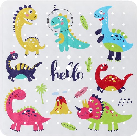 Douchemat Antislip - Badmat Kinderen - Veilig Douchen - Veel Zuignappen - 53 x 53 cm - Kleurrijk