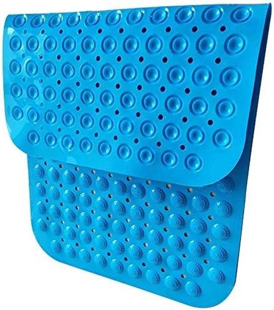 Douchemat - Antislip badmat - Veilig douchen - Met zuignappen - 46 x 78 cm - Blauw