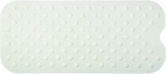Douchemat Antislip - Badmat Veiligheid - Veilig Douchen - Natuurlijk Rubber PVC Vrij - 90x40 cm - Wit