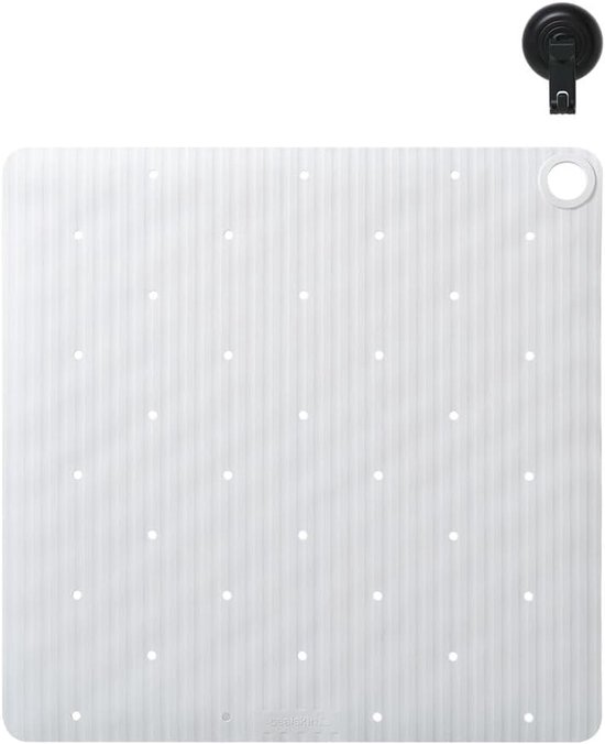 Douchemat Antislip - Veiligheid Badkamer - Douchen Zonder Risico - Sterke Zuignappen - 55x55 cm - Wit