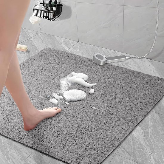 Douchemat - Badmat - Veilig Douchen - Anti-slip Ontwerp - 60x60 cm - Grijs