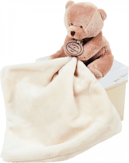 Doudou et Compagnie - Doudou / Knuffeldoekje - Teddybeer - 10 cm - 0m+