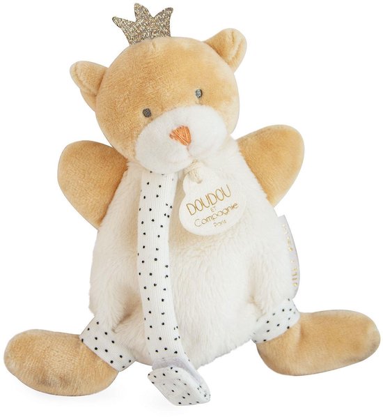 Doudou et Compagnie - Knuffeldoekje met speenclip - Teddybeer - 15 cm - 0m+ van Merkloos
