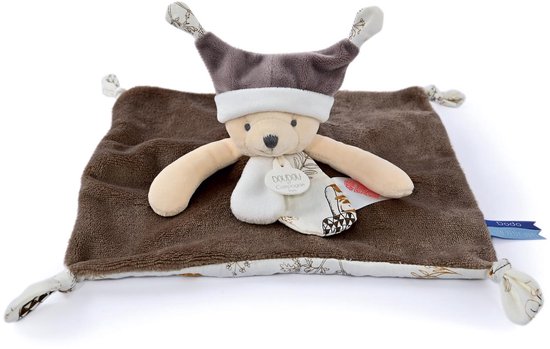 Doudou et Compagnie - Knuffeldoekje - Teddybeer - Bruin - 25 cm - 0m+