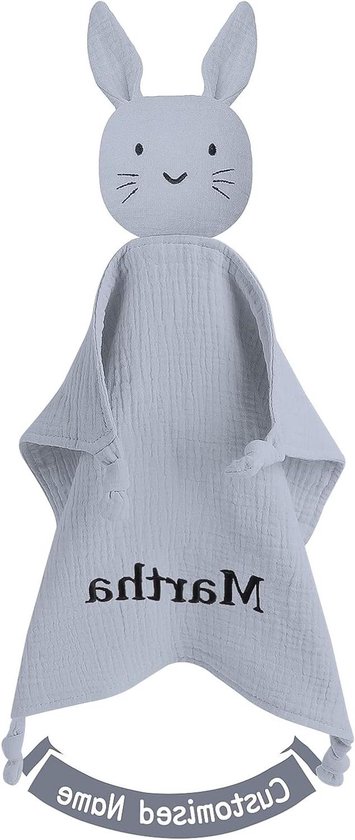 Doudou Fopspeen Deken - Baby Knuffel Speen - Baby Comfort - Zachte Stof - Pasgeborenen - Grijs