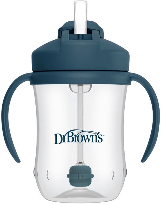 Dr. Brown's Baby's eerste rietjesbeker | blauw