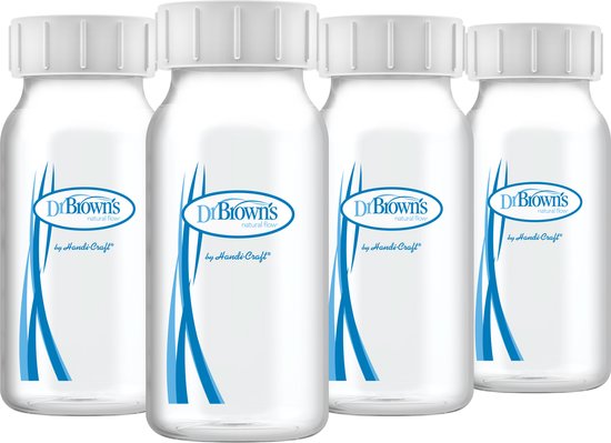 Dr. Brown's Borstvoeding Bewaarflesjes - 120 ml - Smalle halsfles - 4 stuks van Merkloos