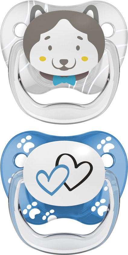 Dr. Brown's Classic Fopspeen - Fase 2 - Blauw - 2 stuks van Dr. Brown's