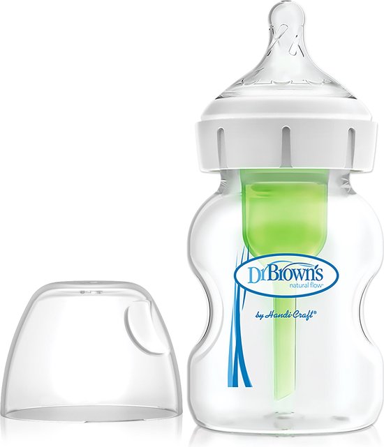 Dr. Brown's Options+ Anti-Colic Babyfles - Brede halsfles - 150ml van Dr. Brown's