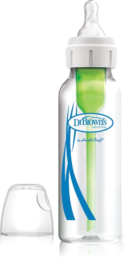 Dr. Brown's Options+ Anti-Colic Babyfles - Smalle halsfles - Glas - 250ml van Dr. Brown's