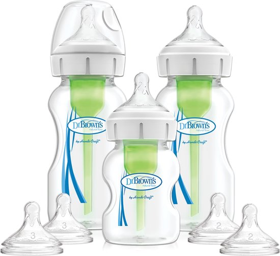 Dr. Brown's Options+ Anti-Colic Starterset - Brede halsfles van Dr. Brown's