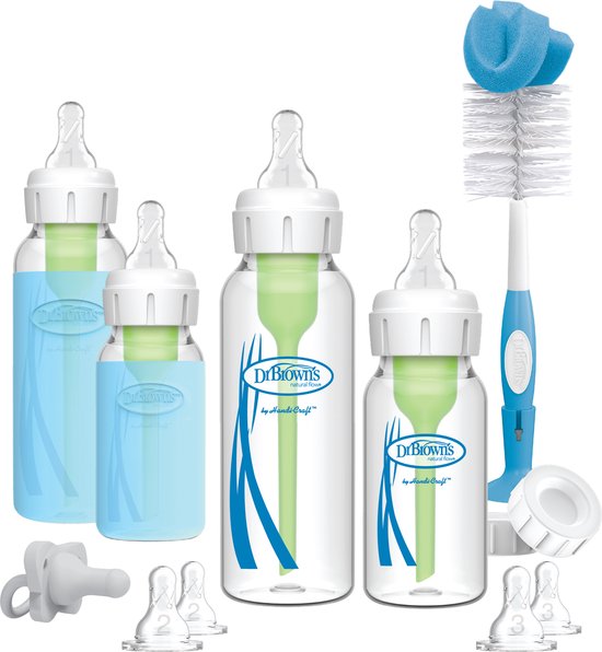 Dr. Brown's Options+ Anti-Colic Starterset - Smalle halsfles - Glas van Dr. Brown's