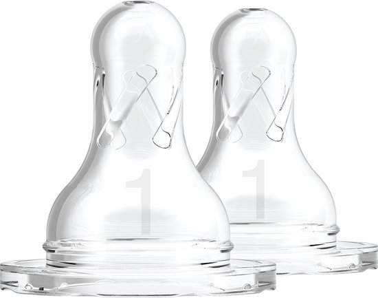 Dr. Brown's Options+ Flesspeen - Fase 1 - Smalle halsfles - 2 stuks van Dr. Brown's