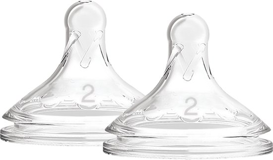 Dr. Brown's Options+ Flesspeen - Fase 2 - Brede halsfles - 2 stuks van Dr. Brown's