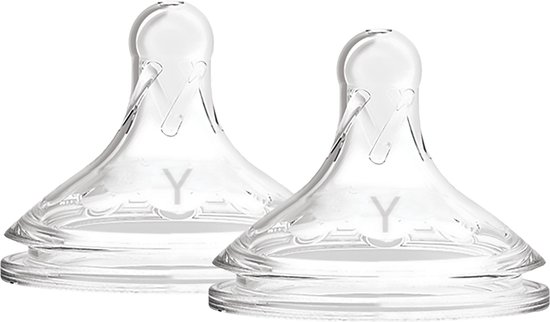 Dr. Brown's Options+ Flesspeen - Y-speen - Brede halsfles - 2 stuks van Dr. Brown's