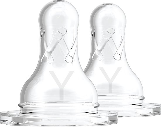 Dr. Brown's Options+ Flesspeen - Y-speen - Smalle halsfles - 2 stuks van Dr. Brown's