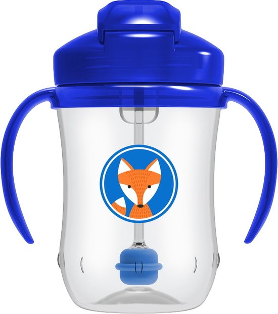 Dr. Brown's Rietjesbeker - 6+ maanden - Blauw - 270 ml van Dr. Brown's