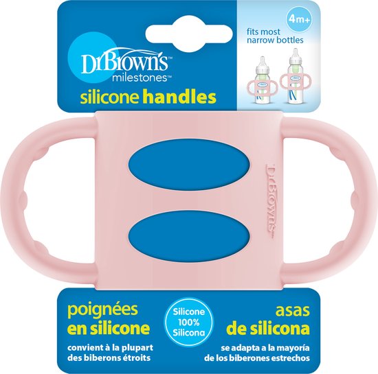 Dr. Brown's Siliconen handvat - Voor Smalle halsfles - Roze van Dr. Brown's