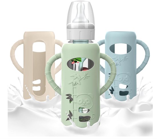 Dr. Brown’s Siliconen Handvatten voor Babyflessen – 3 Stuks – Easy-Grip Bottle Handles – Voor Zelfstandig Drinken – BPA-vrij – Vanaf 4 Maanden