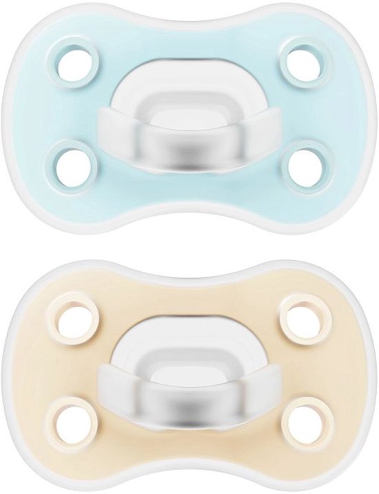 Dr. Brown's Symmetrische fopspeen fase 1 | blue & cream 2-pack