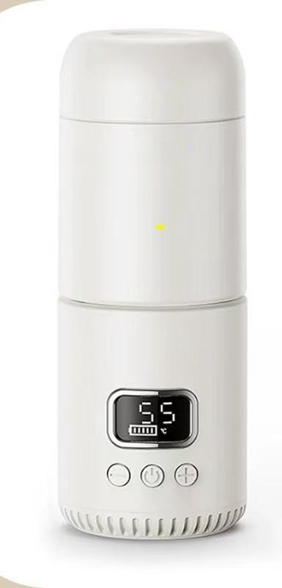 Draagbare Flessenwarmer, 400 Ml 10000 Mah USB Oplaadbare Snelle Verwarming Melkverwarmer Draadloze Flessenwarmer Onderweg USB-flessenwarmer voor Moedermelk van Merkloos