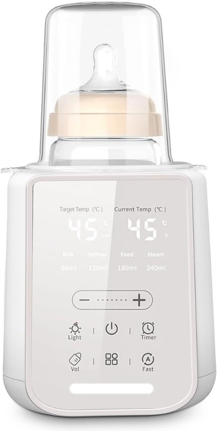 Draagbare Flessenwarmer Baby – Draadloos & USB Oplaadbaar – Snelle Babyfles Verwarmer Voor Onderweg – Temperatuurregeling & Warmhoudfunctie – Geschikt voor Meerdere Flessen