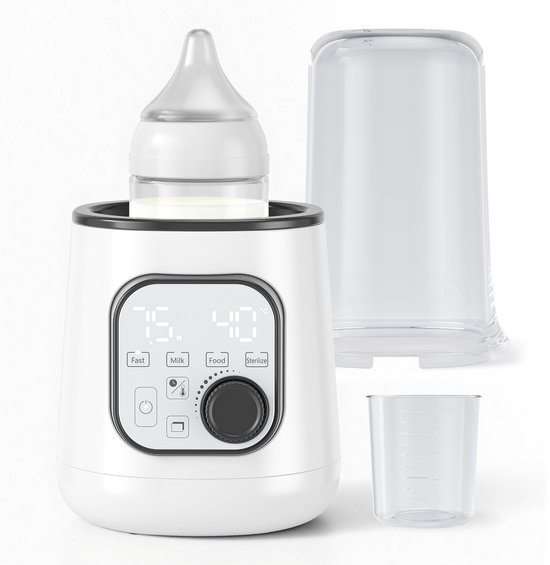 Draagbare flessenwarmer - borstvoedingwarmer - temperatuurregeling babyflesverwarmer - Snelle opwarmmodus - 8-in-1-machine - 24 uur constante verwarming