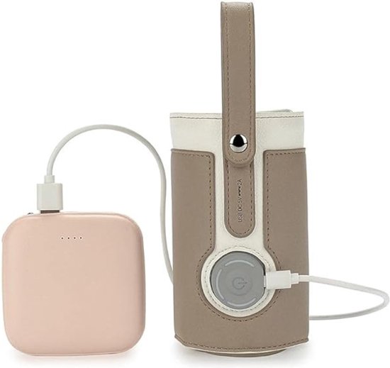 Draagbare Flessenwarmer - Flessenwarmer Onderweg USB Oplaadbaar - Flesverwarmer Met 3 Verwarmingsniveaus - Geschikt Voor Babyflessen En Glazen Bekers van LittleBees