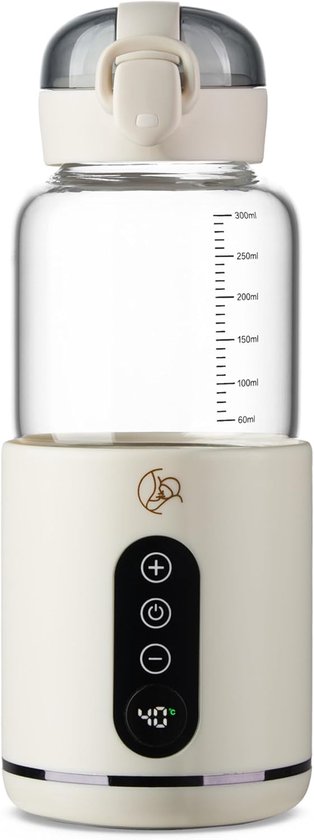 Draagbare Flessenwarmer - Reis Fleswarmer - Babyvoeding Opwarmen - Snel Opwarmen 8 Minuten - 1kg - Wit