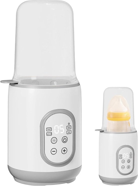 Draagbare Flessenwarmer - Reis Warmer - Voeding Opwarmen - Intelligente Temperatuurregeling - Compact Formaat - Grijs