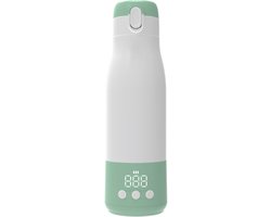 Draagbare Flessenwarmer - USB Oplaadbaar & Snel Opwarmen - Ideaal voor Onderweg & Reizen - Groen van Merkloos