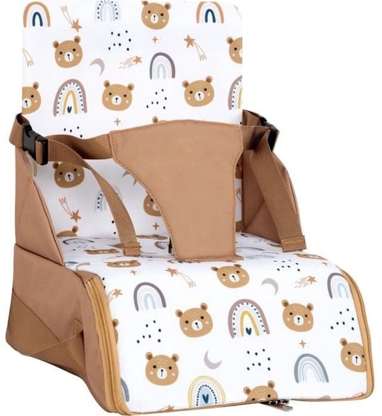 Draagbare stoelverhoger - TINEO - 30 x 28 x 13 cm - Ultra Compact - Kameel / Beren van Merkloos