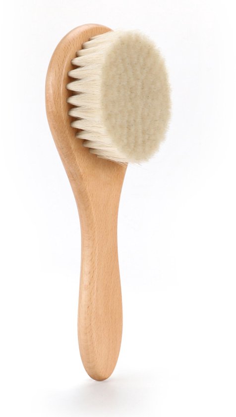 Draagbare wollen zachte borstel - Massage shampoo borstel - Antistatische platte kam - Haarverzorgingsstylingkam - Natuurlijk hout van Shinee