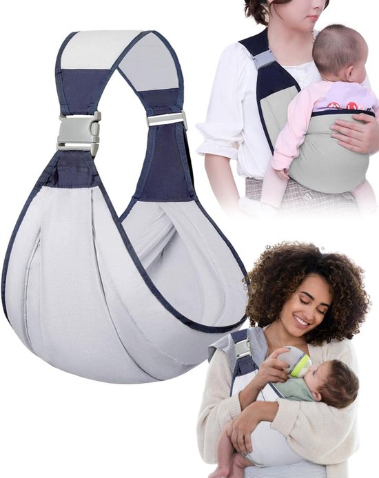 Draagdoek - Draagzak - Grijs - Wrap - Multifunctioneel - Ergonomisch - Baby - Dreumes - Wrap - Travel Size - tot 36 maanden van $