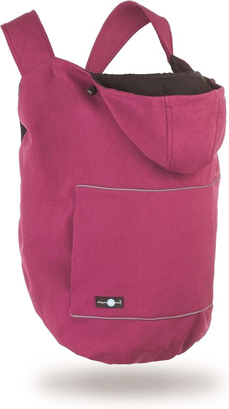 Draaghoes Baby - Babyhoes Draagzak - Baby Warm Houden - Waterdichte Softshell - 62 x 70 cm - Pruim Melange