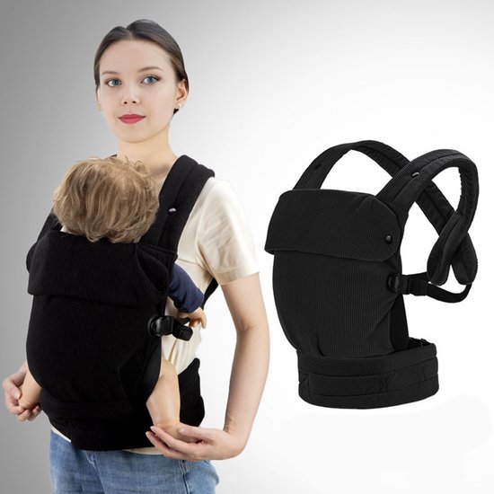 Draagzak Baby - Baby Carrier - Kinderdrager - Draagzakken - Draagzak Peuter - Draagzak - Baby Draagzak - Draagzak Peuter en Baby - Maximale Belasting 20 kg - Ergonomische M-positie - Rugdrager - Verstelbaar en Ademend - Draagzakken - Corduroy van BYKAY