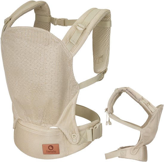 Draagzak Baby Carrier – Ergonomische – vanaf 4 maanden tot 20 kg – 3 draagposities – Handsfree Comfort – Ademend materiaal – IHDI gecertificeerd heupvriendelijk – Capuchon – Dubbele veiligheid – Verstelbare riemen – Kinderdrager Lionelo Margareet Air van Merkloos