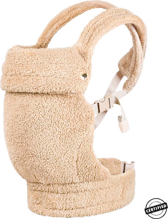 Draagzak Baby - Draagzak - Teddy Draagzak - Draagzakken - Babydrager - Baby - Teddy - Fleece - Baby Carrier - Ergonomisch - Kraamcadeau - Vanaf 0 Tot 36 Maanden - Licht Kaki van Little Wiwa
