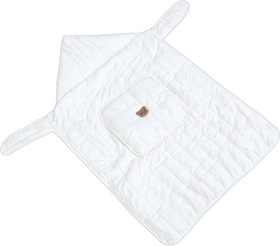 Draagzak Cape - Kinderwagenhoes - Baby Warm Houden - Winddichte Fleecevoering - 77x60cm - Beige Berenpatroon